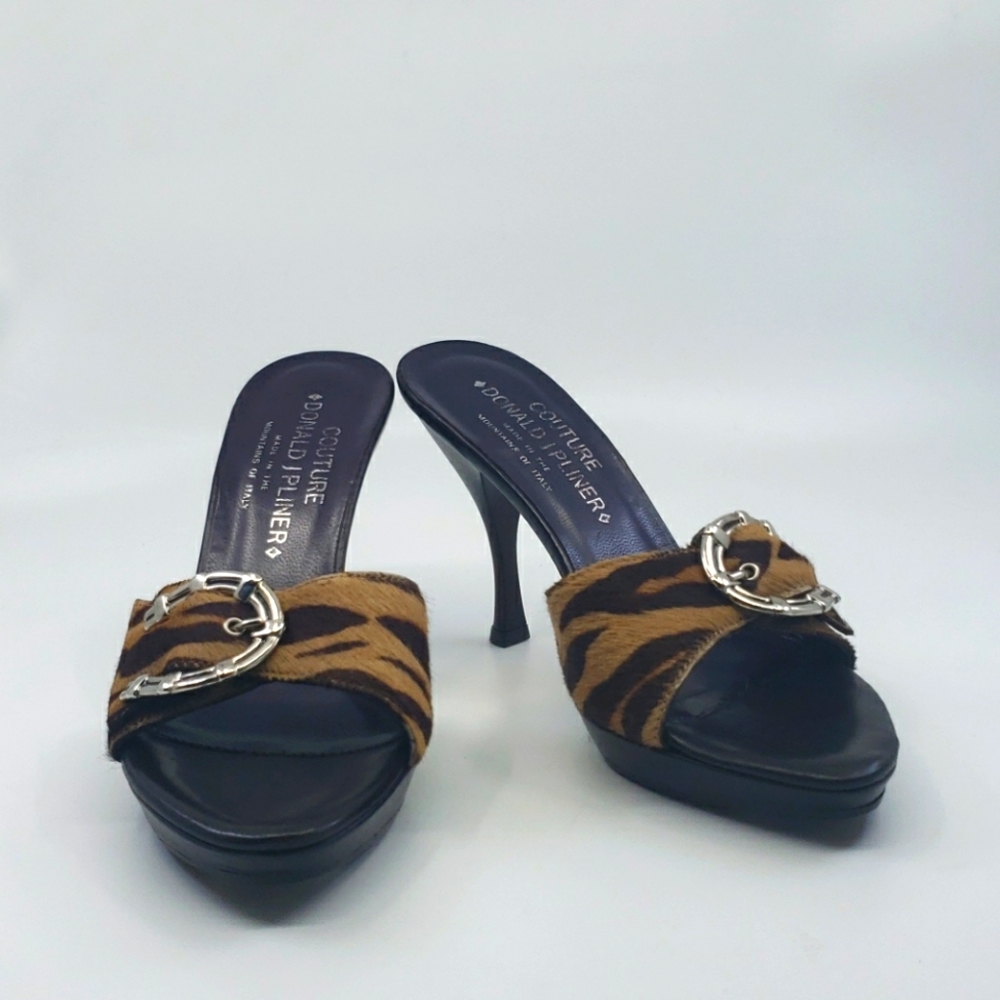 Donald Pliner Panther Haircalf heeled Slides